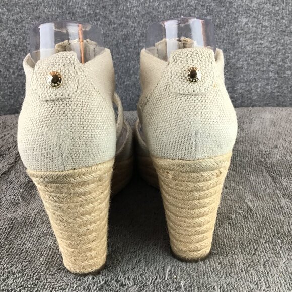 Michael Kors Damita Beige Wedge Sandals Sz 8 - Picture 7 of 14